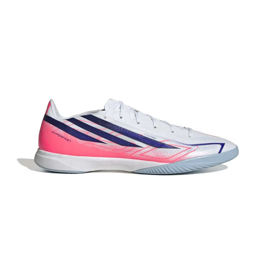 Adidas Hallenfußballschuhe F50 Hyperfast League, Cloud White / Solar Purple / Solar Turbo – weiß / 43 1/3