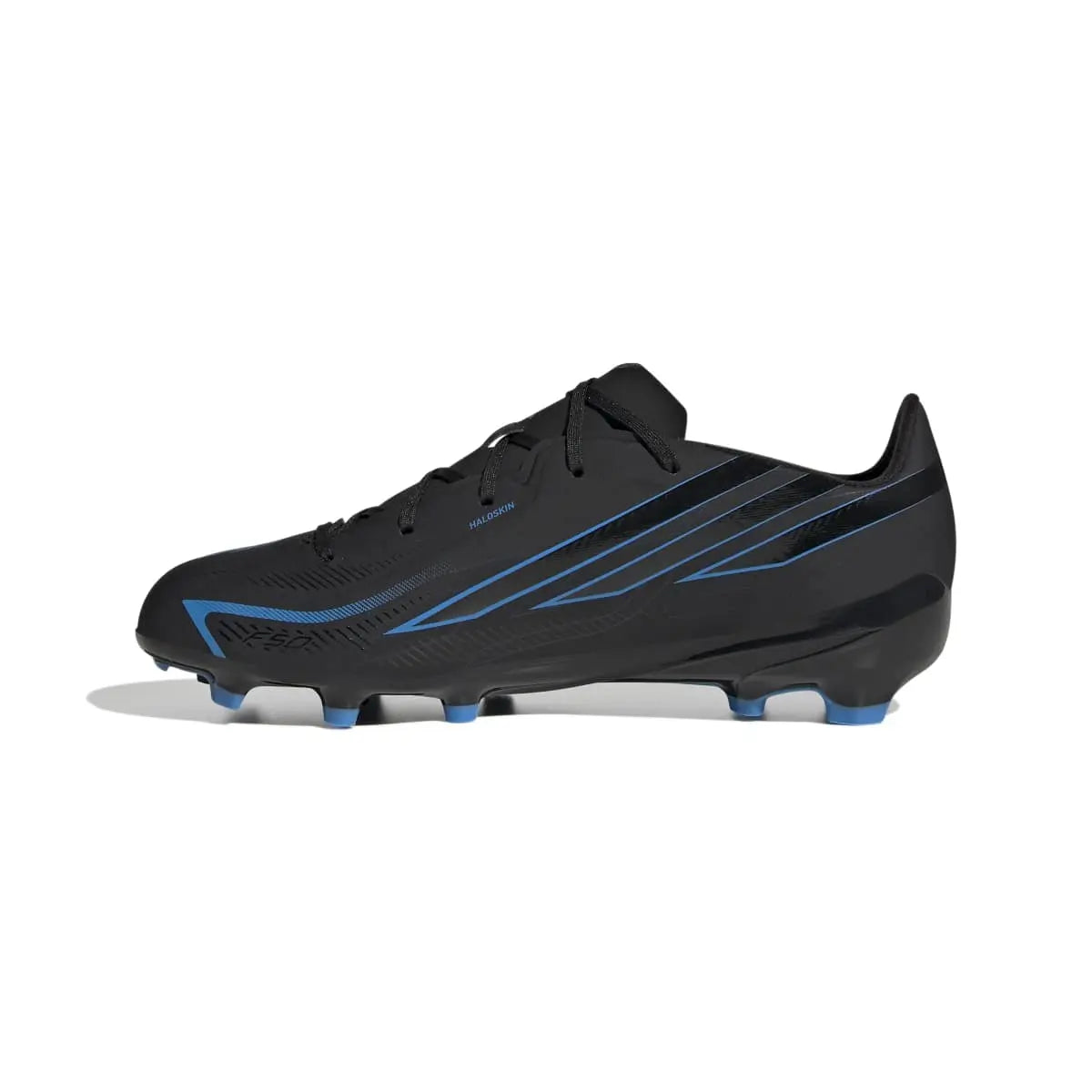 Adidas Kinderfußballschuhe F50 Hyperfast League FG, Core Black / Core Black / Lucid Ray Blue
