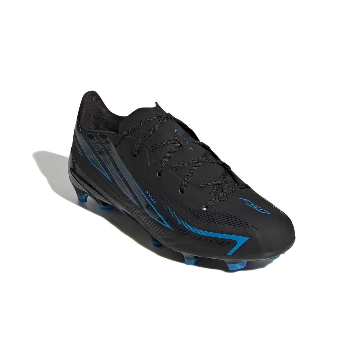 Adidas Kinderfußballschuhe F50 Hyperfast League FG, Core Black / Core Black / Lucid Ray Blue – Bild 