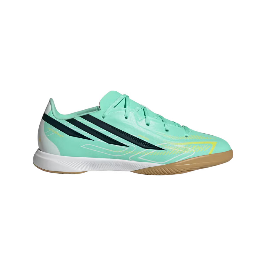 Adidas Kinderhallenfußballschuhe F50 Hyperfast League, Pulse Mint / Night Navy / Solar Lemon