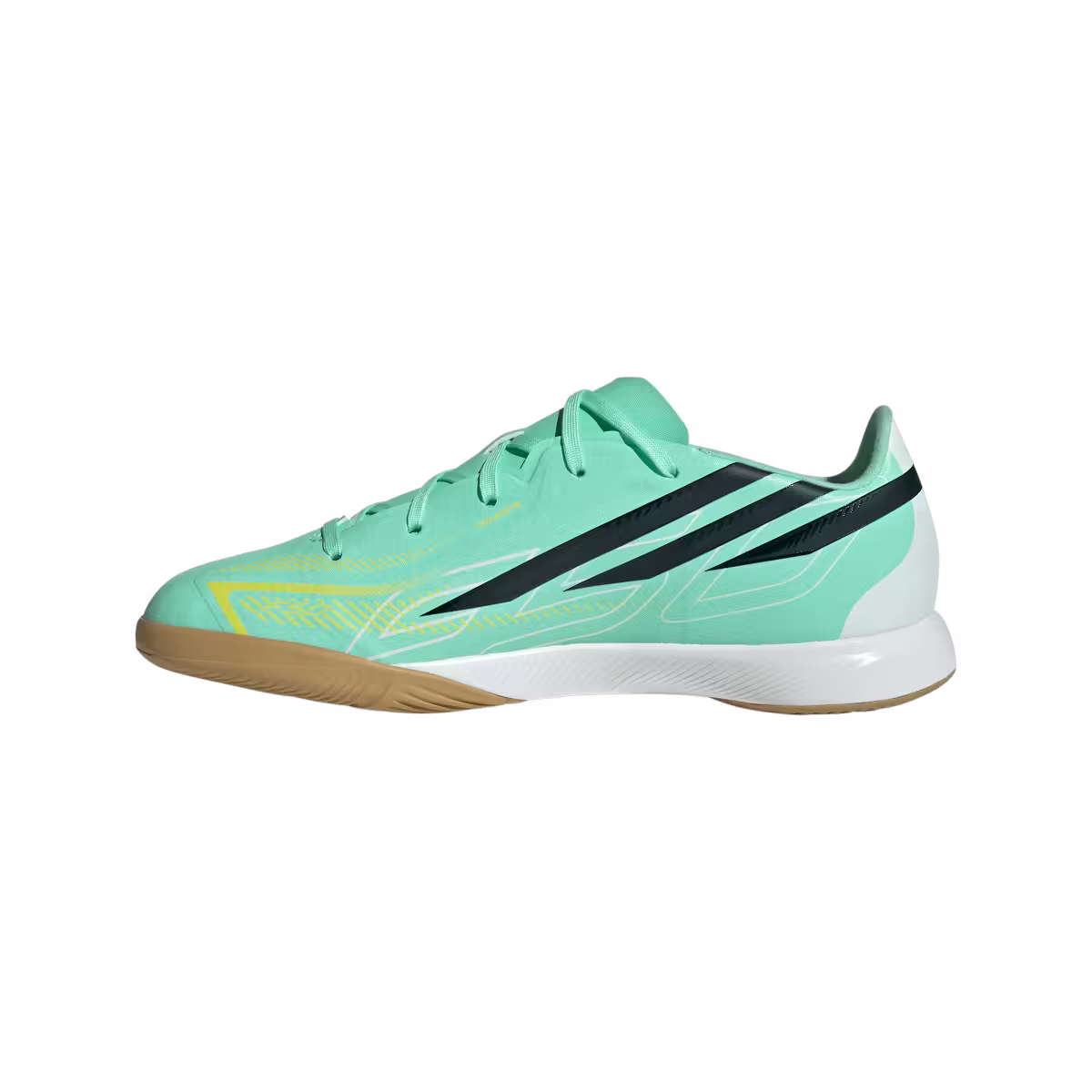 Adidas Kinderhallenfußballschuhe F50 Hyperfast League, Pulse Mint / Night Navy / Solar Lemon