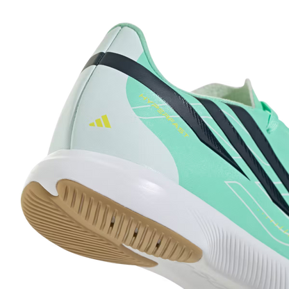 Adidas Kinderhallenfußballschuhe F50 Hyperfast League, Pulse Mint / Night Navy / Solar Lemon