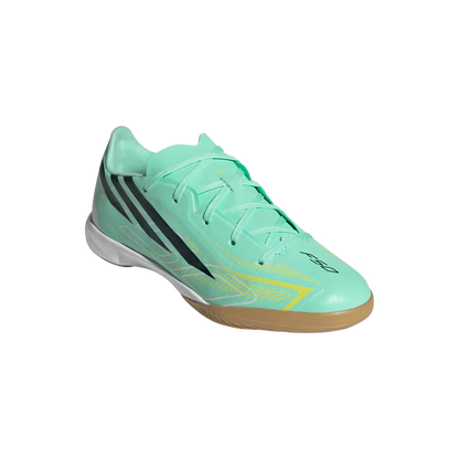 Adidas Kinderhallenfußballschuhe F50 Hyperfast League, Pulse Mint / Night Navy / Solar Lemon