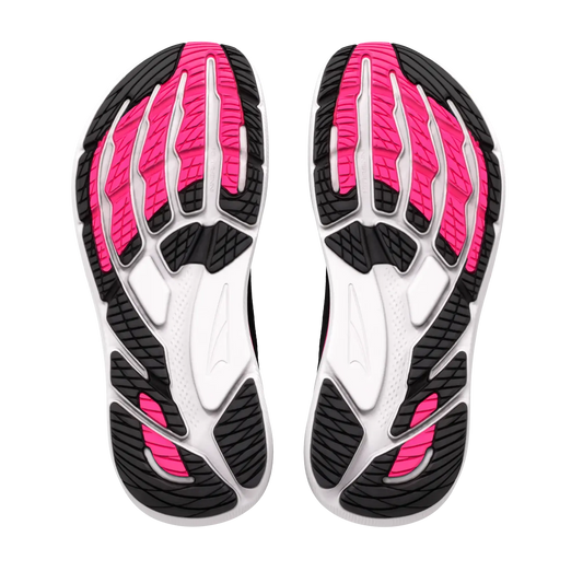 Altra Damenlaufschuhe FWD VIA 2, Black/Silver/Knockout Pink – Rückansicht – schwarzweiß / 38