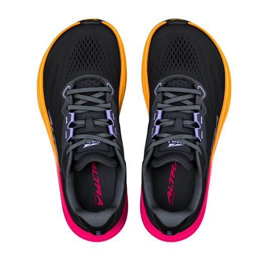 Altra Damenlaufschuhe Torin 9, Black/Black/Pink Glow – Rückansicht – schwarz / 37,5