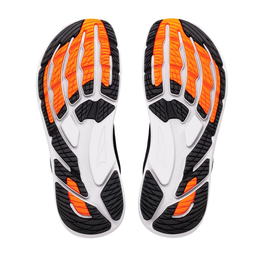 Altra Herrenlaufschuhe FWD VIA 2, Black/Orange Pop/Fiery Coral – Rückansicht – schwarzweiß / 42