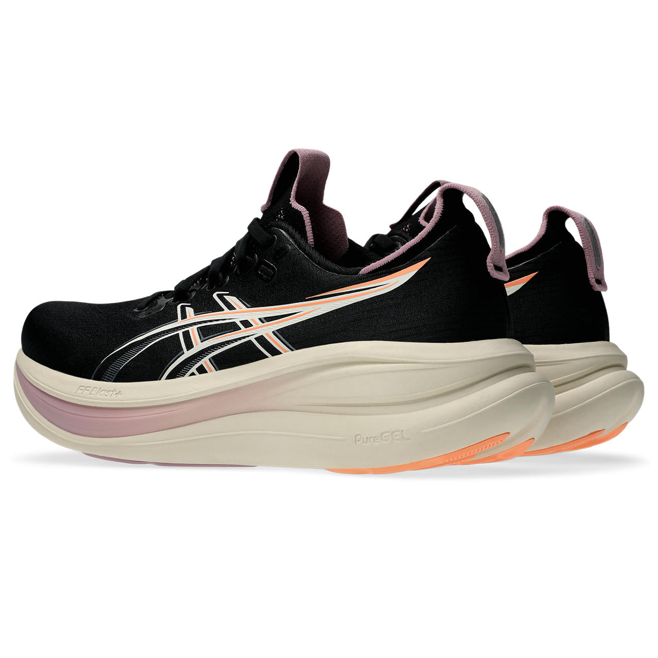 Asics Damenlaufschuhe Gel-Nimbus 28, Black/Taro Purple – Bild 
