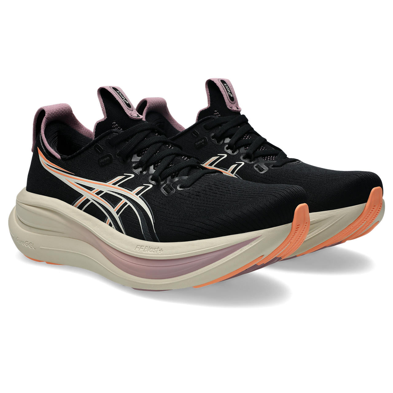 Asics Damenlaufschuhe Gel-Nimbus 28, Black/Taro Purple – Bild 