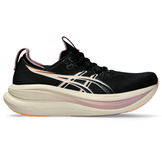 Asics Damenlaufschuhe Gel-Nimbus 28, Black/Taro Purple – schwarz / 37,5