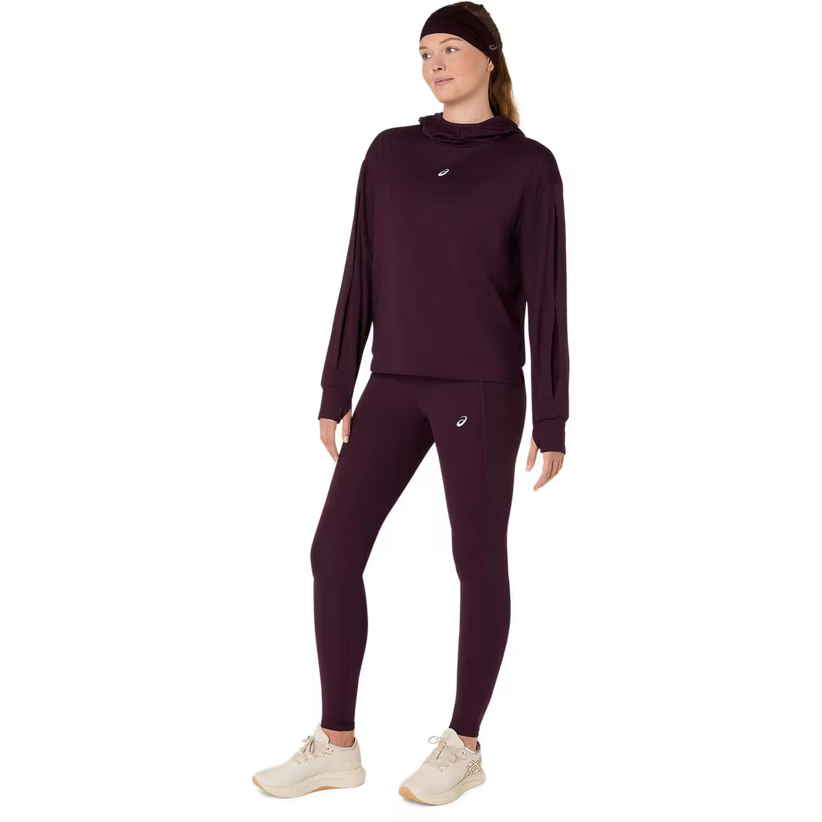 Asics Damenlaufhose Nagino Run Tight, Dark Aubergine – Bild 