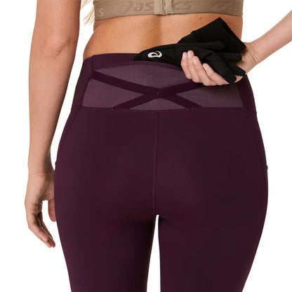 Asics Damenlaufhose Nagino Run Tight, Dark Aubergine