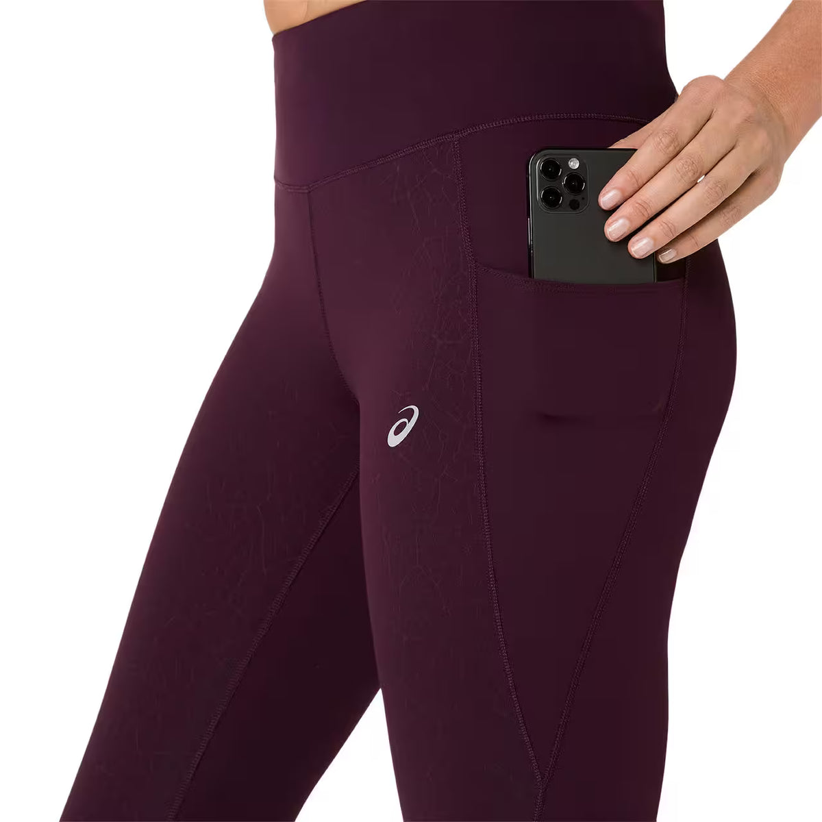 Asics Damenlaufhose Nagino Run Tight, Dark Aubergine