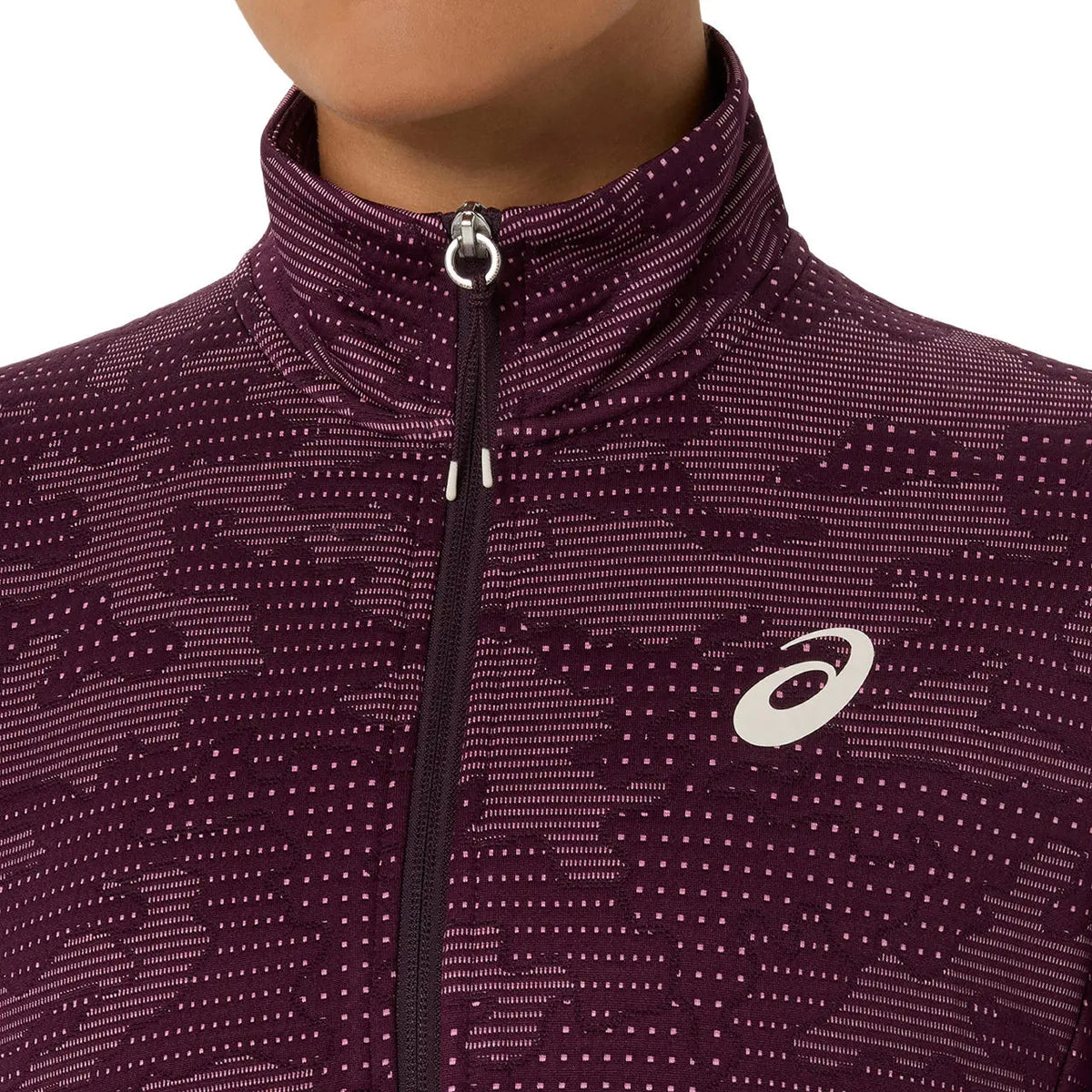 Asics Damenlaufjacke Match Jacket, Dark Aubergine – Bild 