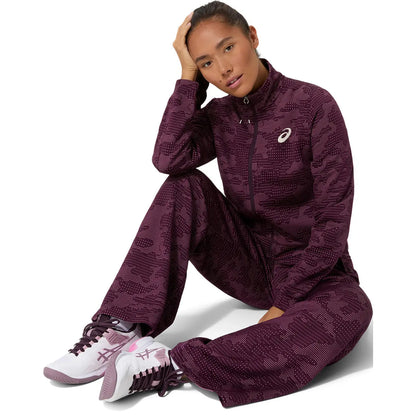 Asics Damenlaufjacke Match Jacket, Dark Aubergine