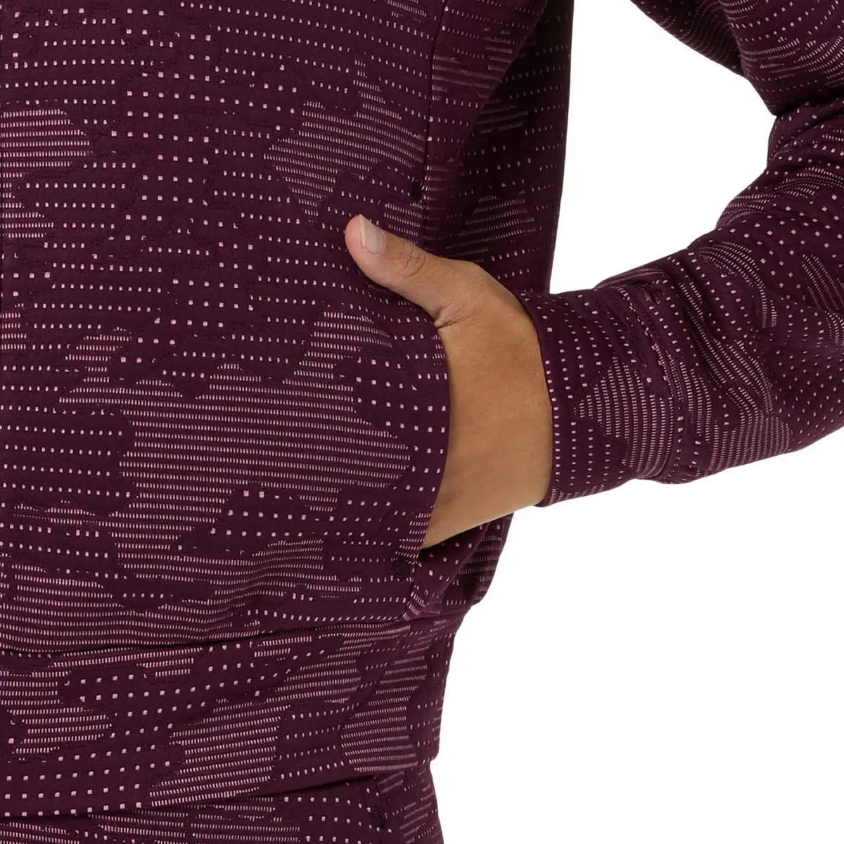 Asics Damenlaufjacke Match Jacket, Dark Aubergine – Bild 