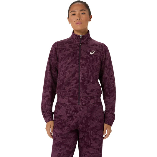 Asics Damenlaufjacke Match Jacket, Dark Aubergine – Dark Aubergine / 38
