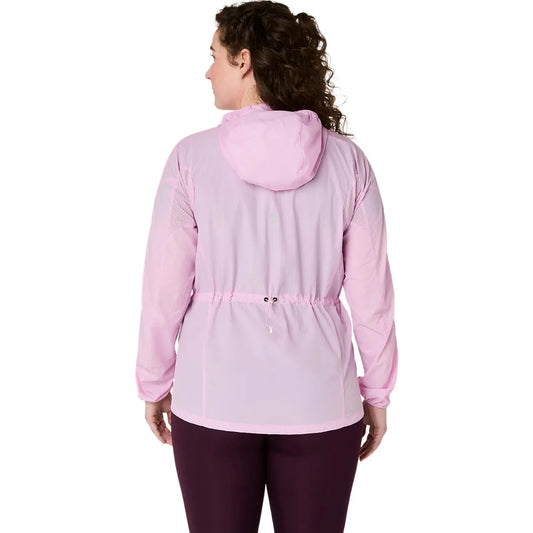 Asics Damenlaufjacke Road Packable Jacket,  Hazy Lilac – Rückansicht – lila / 36