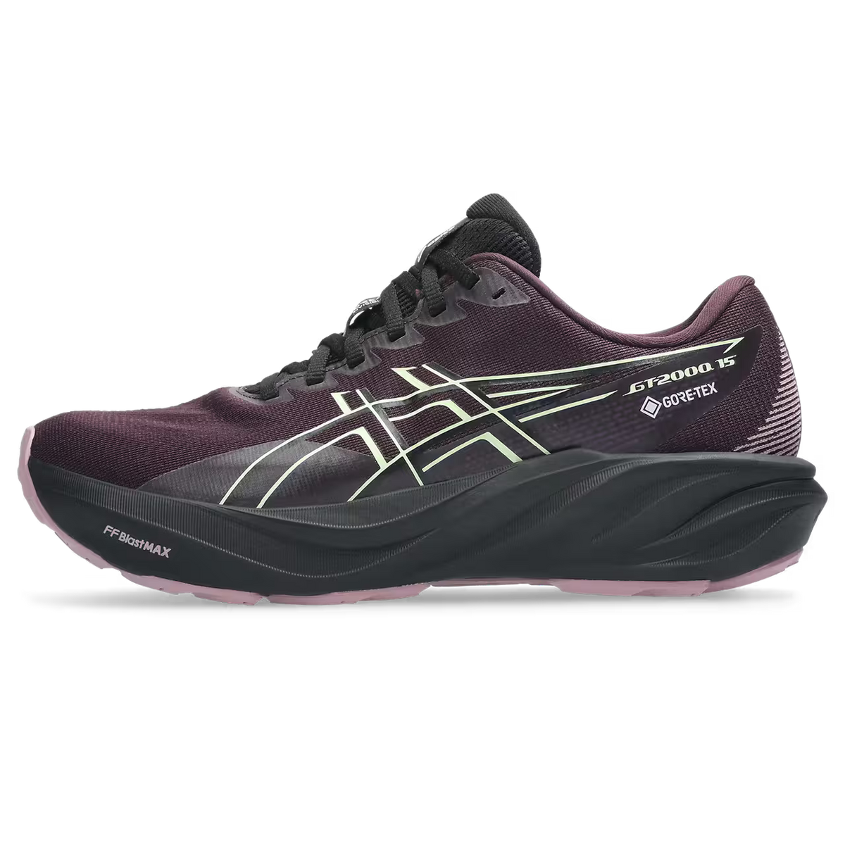 Asics Damenlaufschuhe GT-2000 15 GTX, Dark Aubergine/Black – Bild 