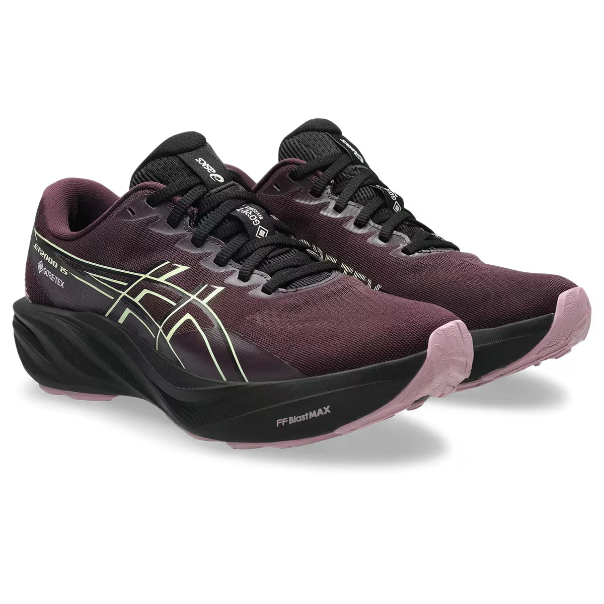 Asics Damenlaufschuhe GT-2000 15 GTX, Dark Aubergine/Black – Bild 