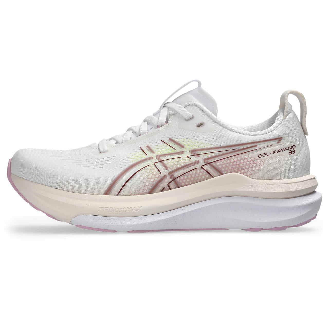 Asics Damenlaufschuhe Gel-Kayano 33, White/Hazy Lilac – Bild 