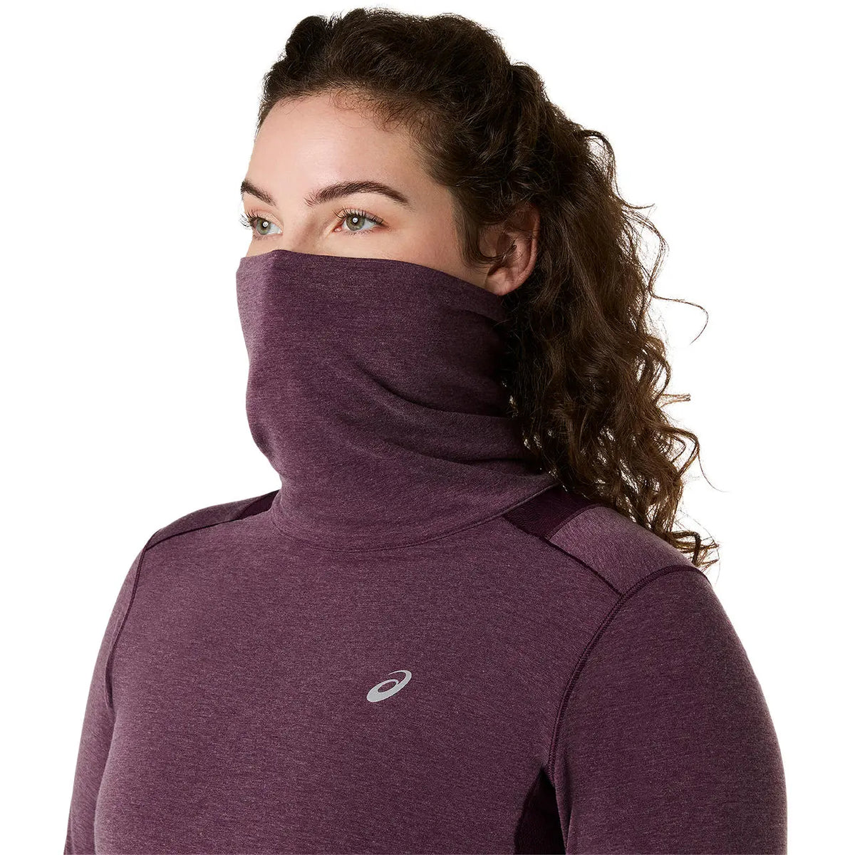 Asics Damenlaufshirt Nagino Run Winter LS Top, Dark Aubergine