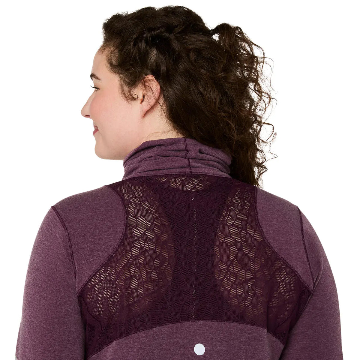 Asics Damenlaufshirt Nagino Run Winter LS Top, Dark Aubergine – Bild 