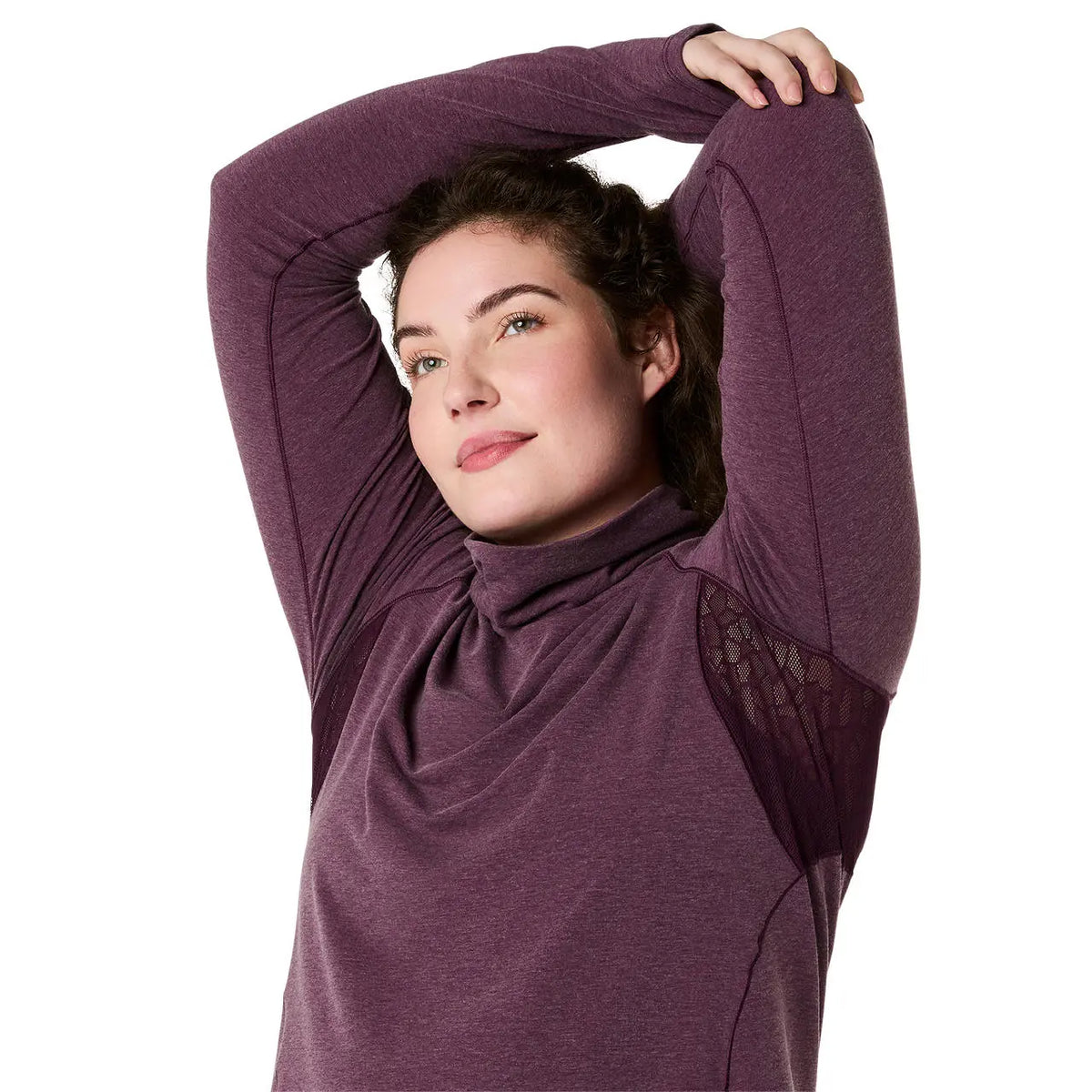 Asics Damenlaufshirt Nagino Run Winter LS Top, Dark Aubergine
