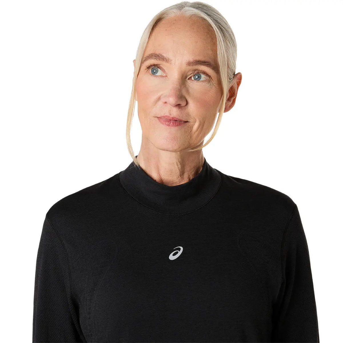 Asics Damenlaufshirt Road Winter Seamless LS Top, Performance Black – Bild 