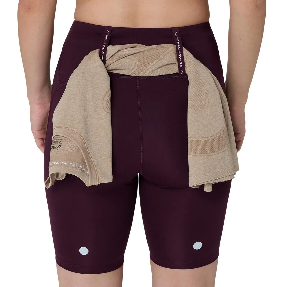 Asics Damenlaufshort Road High Waist 8 IN Sprinter, Dark Aubergine