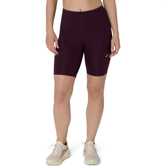 Asics Damenlaufshort Road High Waist 8 IN Sprinter, Dark Aubergine – Dark Aubergine / 34