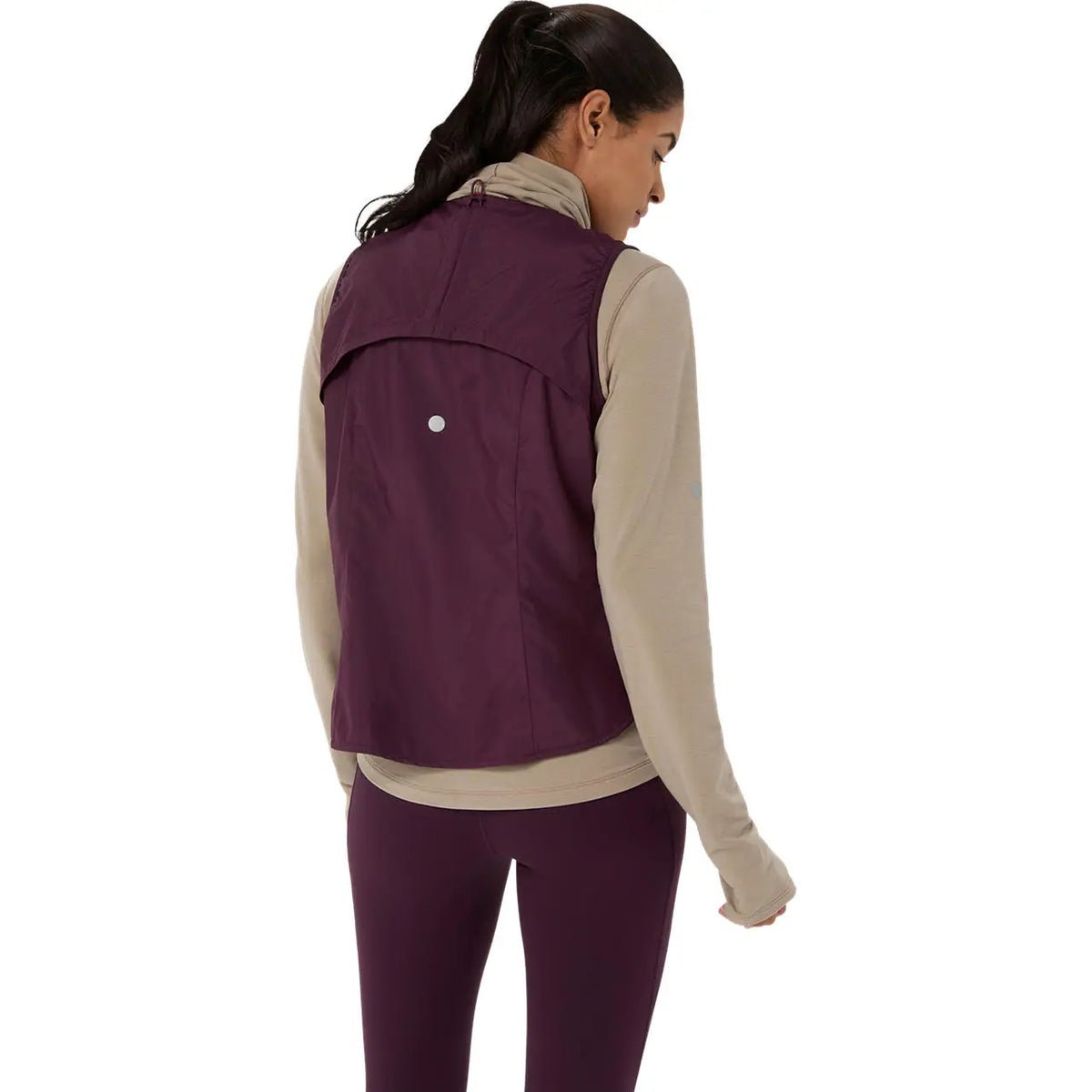Asics Damenlaufweste Nagino Run Padded Gilet, Dark Aubergine – Bild 