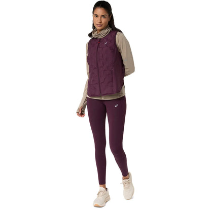 Asics Damenlaufweste Nagino Run Padded Gilet, Dark Aubergine