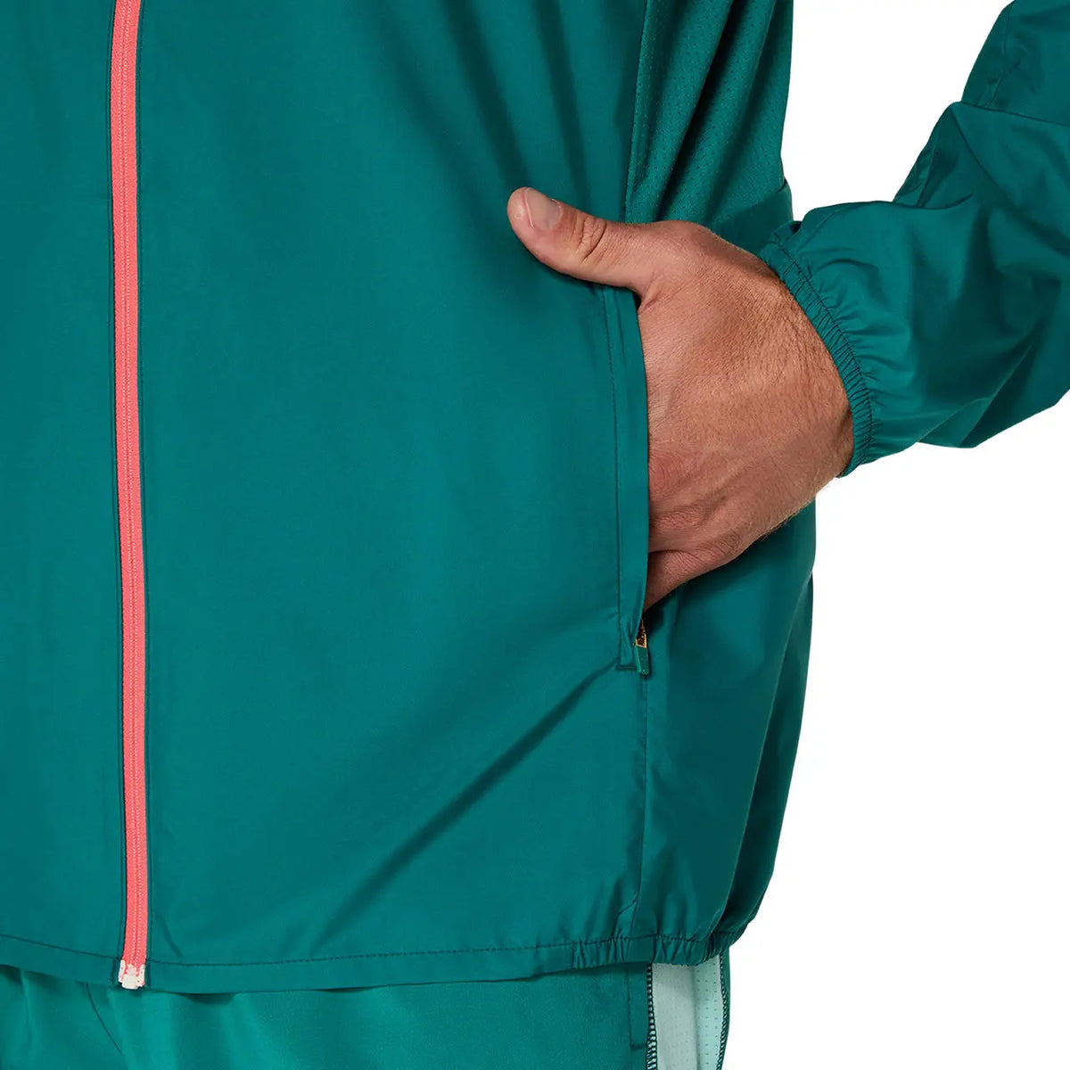 Asics Herrenlaufjacke Core Jacket, türkis