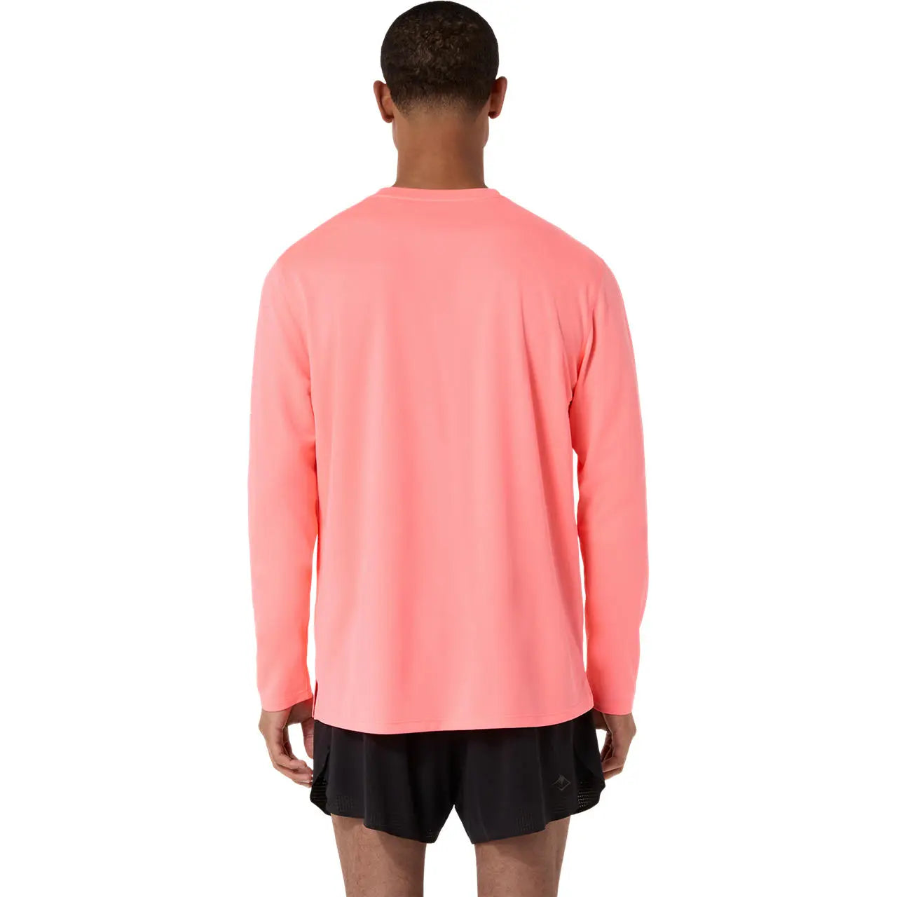 Asics Herrenlaufschirt Fujitrail Logo LS Top, Sun Coral
