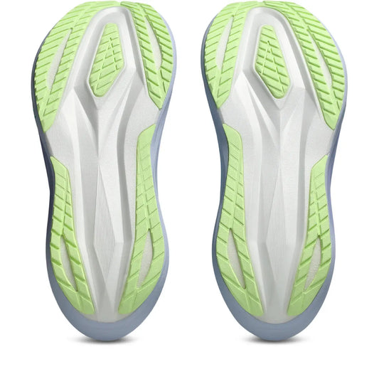 Asics Herrenlaufschuhe Megablast, Energy Aqua/Blue Fade – Rückansicht – türkis / 42