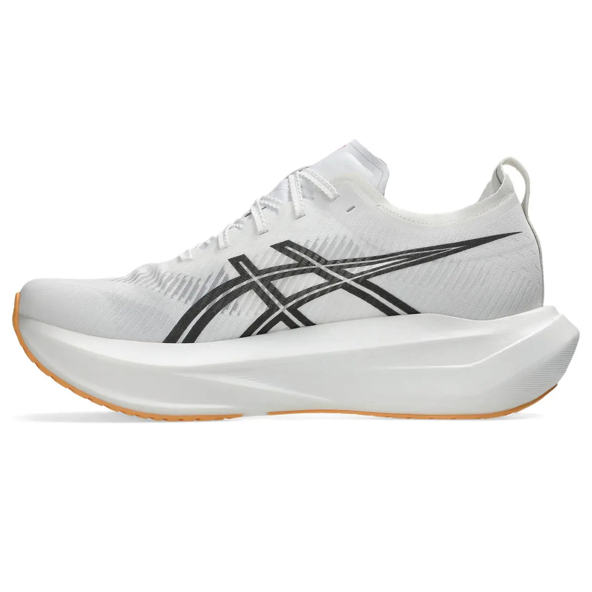 Asics Herrenlaufschuhe Megablast, White/Orange Glow