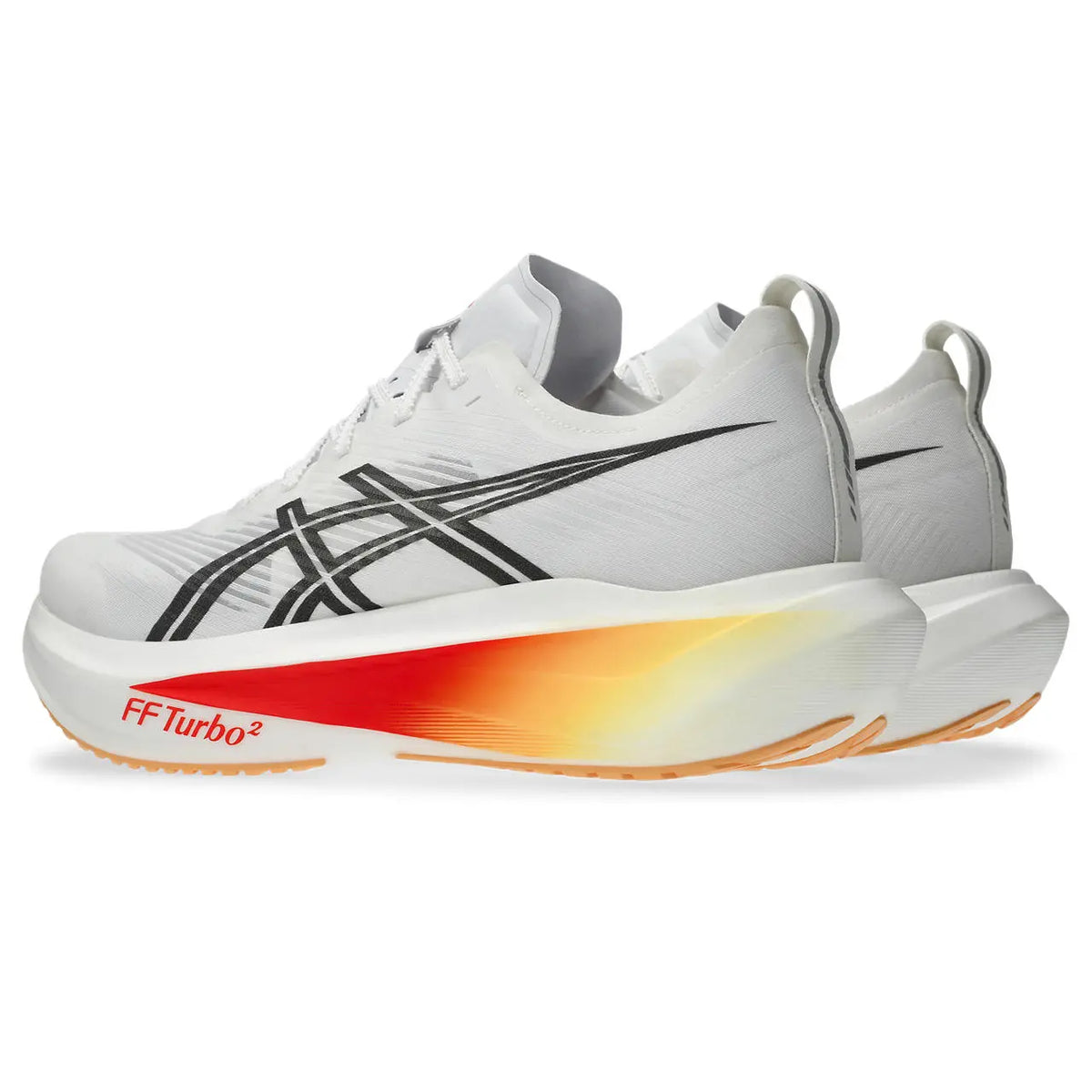 Asics Herrenlaufschuhe Megablast, White/Orange Glow