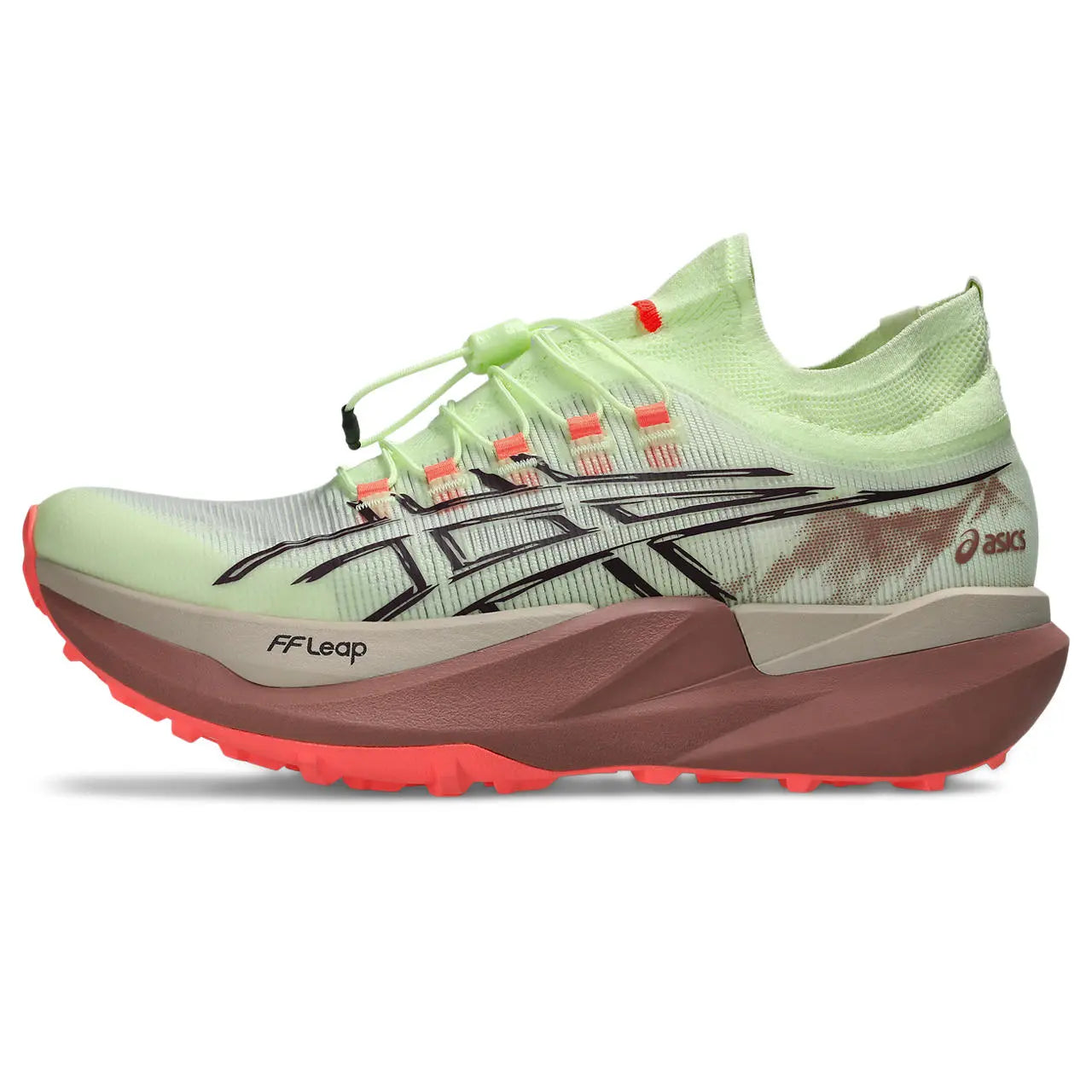 Asics Herrenlaufschuhe Metafuji Trail 2, Illuminate Yellow/Dark Aubergine – Bild 
