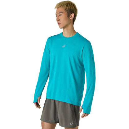 Asics Herrenlaufshirt Road Seamless LS Top, Energy Aqua