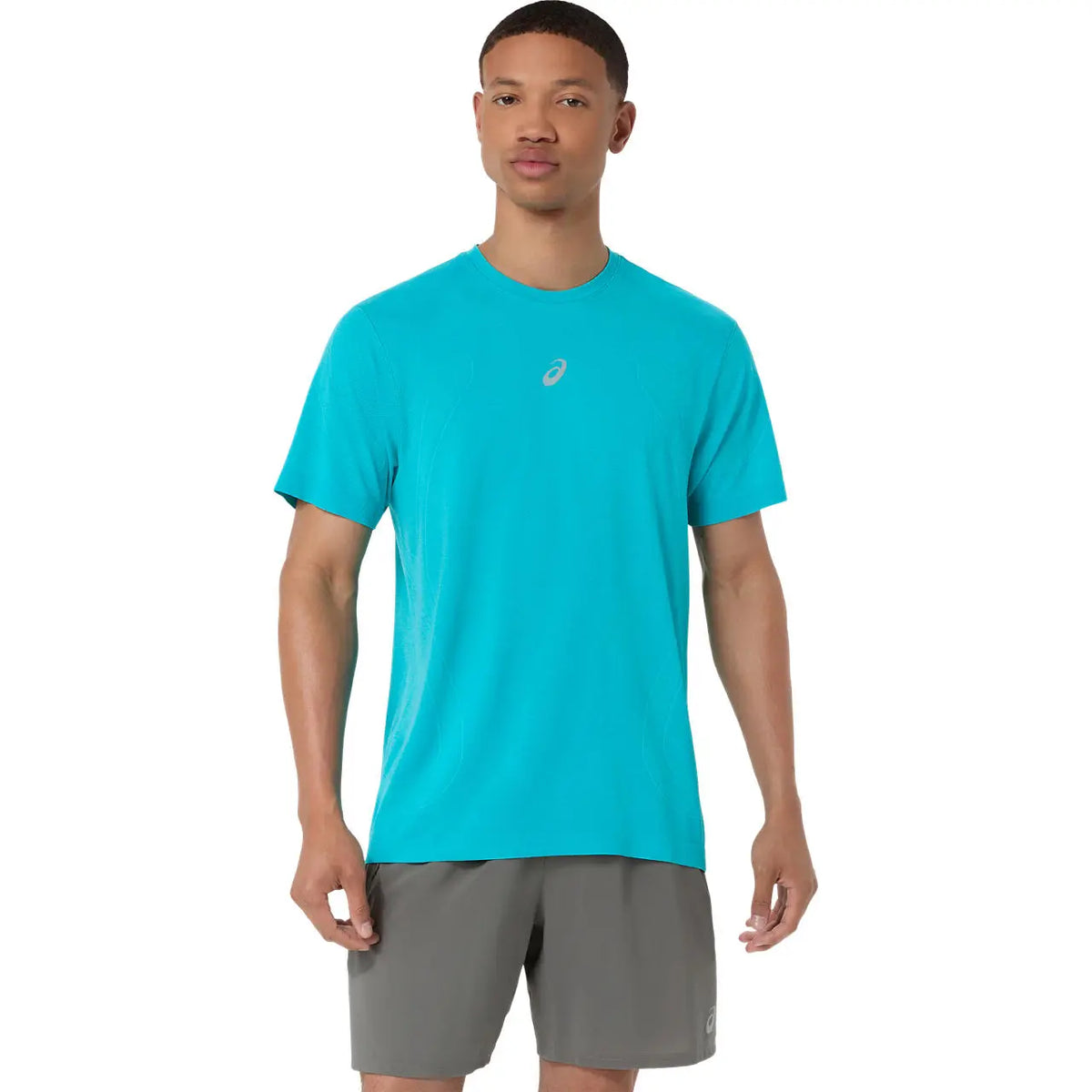 Asics Herrenlaufshirt Road Seamless SS Top, Energy Aqua