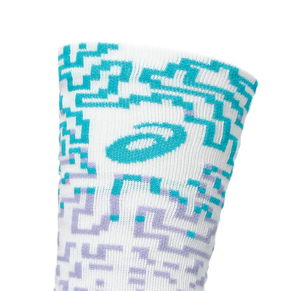 Asics Laufsocken Perfomance Run Sock Crew, White/Energy Aqua/Fresh Air
