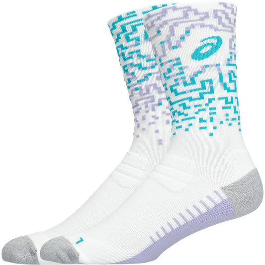 Asics Laufsocken Perfomance Run Sock Crew, White/Energy Aqua/Fresh Air – weiß / 39-42