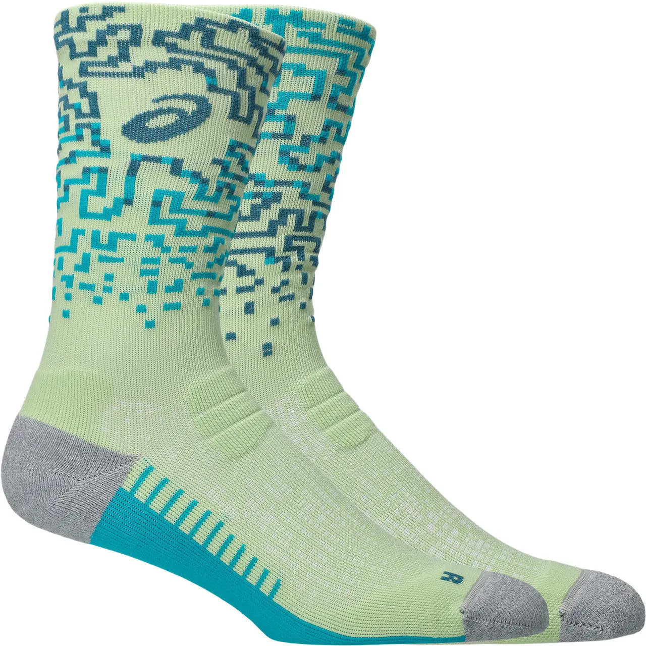 Asics Laufsocken Performance Run Sock Crew, Illuminate Yellow/Foggy Teal – Bild 