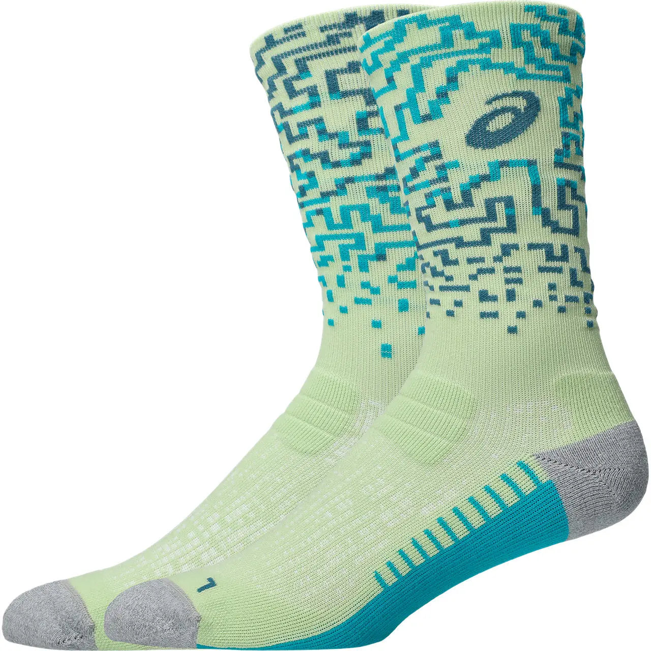 Asics Laufsocken Performance Run Sock Crew, Illuminate Yellow/Foggy Teal