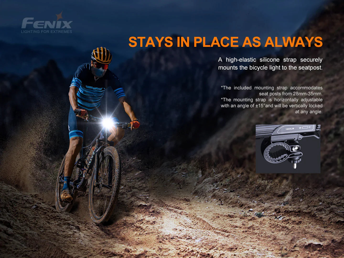 Fenix BC26R wiederaufladbares Fahrradlicht, 1600 Lumen