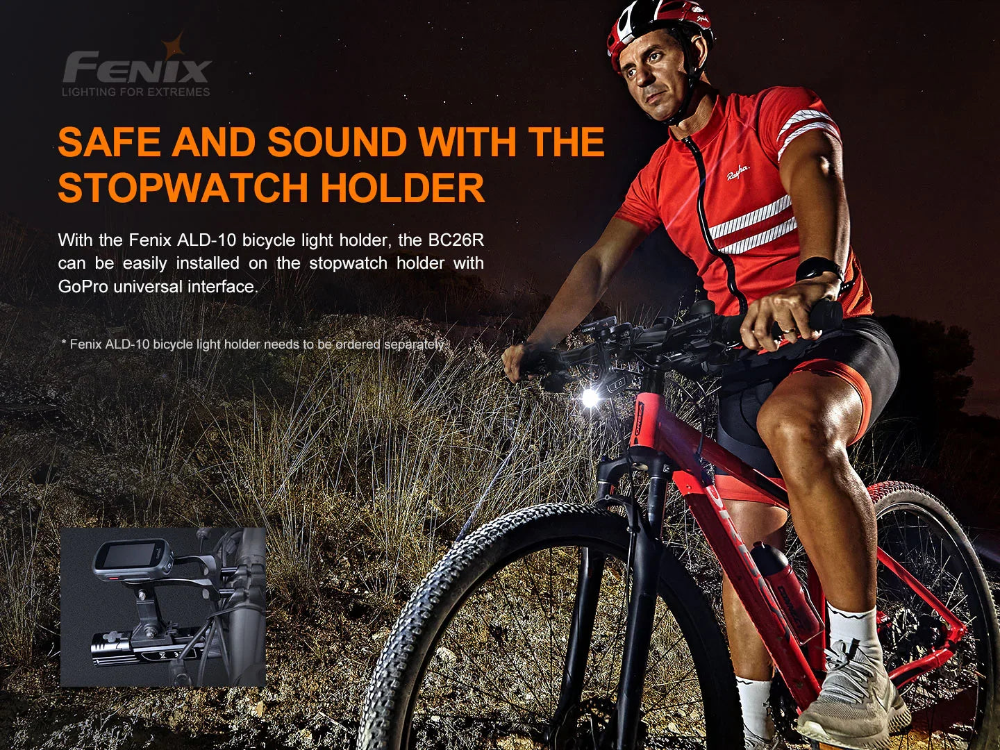 Fenix BC26R wiederaufladbares Fahrradlicht Set mit BC05R V2.0 Rücklicht, 1600 Lumen