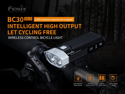 Fenix BC30 V2.0 starkes Profi Fahrradlicht, 2200 Lumen