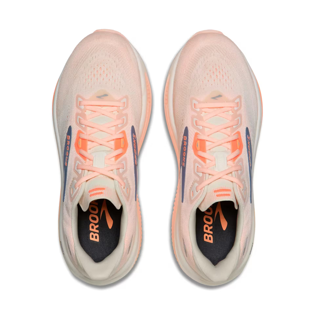 Brooks Damenlaufschuhe Ghost 18, Star White/Cyber Peach/Grey – Bild 