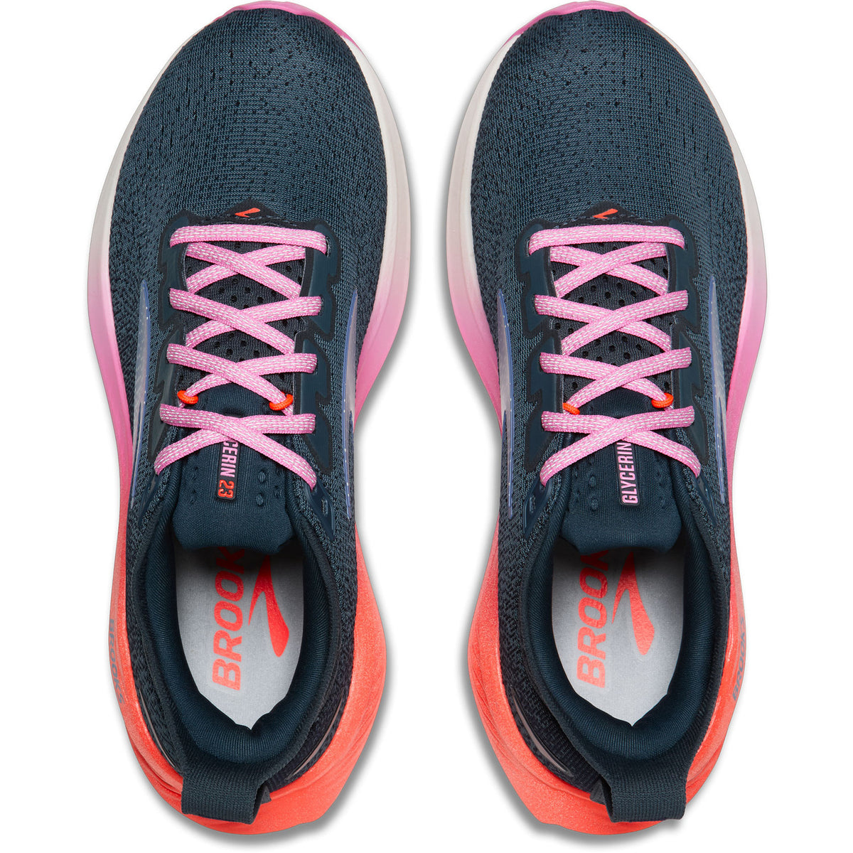 Brooks Damenlaufschuhe Glycerin 23, Sea/Strawberry/Coral – Bild 
