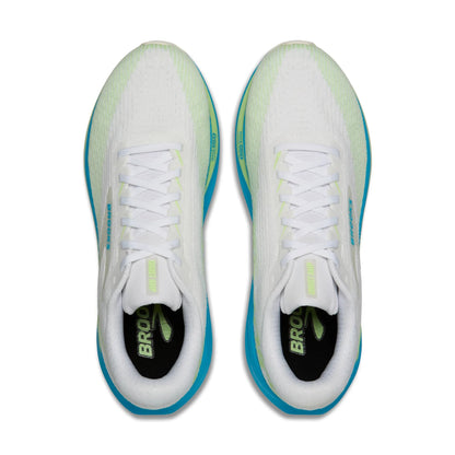 Brooks Herrenlaufschuhe Ghost AMP, White/Blue/Paradise Green